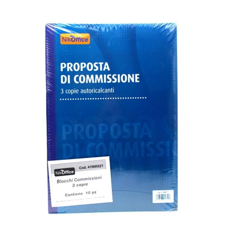 BLOCCHI PROPOSTA DI COMMISSIONE 3 COPIE AUTORICALCANTI BOX 10PZ