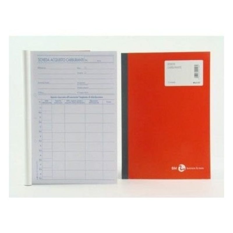 BLOCCO SCHEDE CARBURANTE 12FG DIMENSIONE 17 X 24 CM UFFICIO APPUNTI...