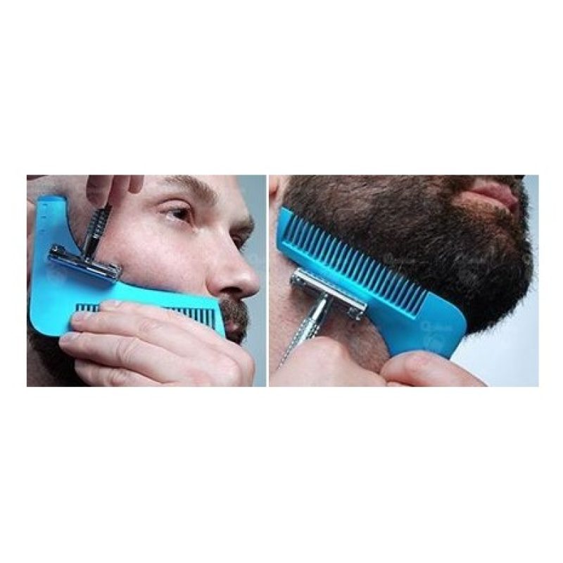 2 x Pettine taglio barba curvo cura baffi basette regola barba precisione 2pezzi