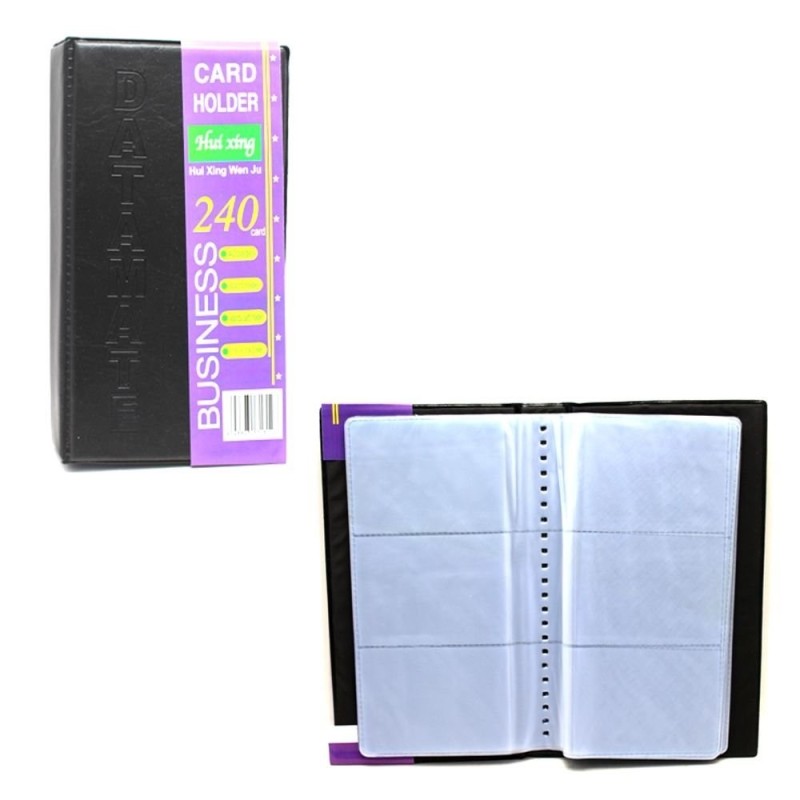 PORTABIGLIETTINI DA VISITA 240 SCOMPARTI CARD HOLDER TASCABILE UFFICIO