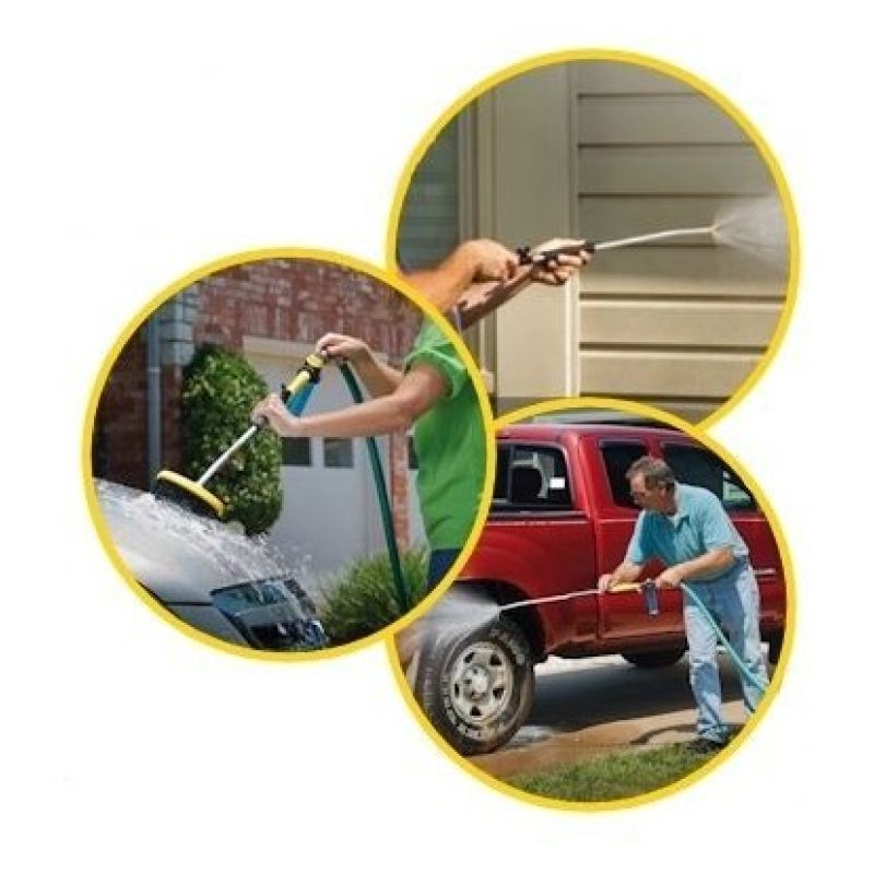 Idropulitrice aumenta pressione con dosatore sapone spazzola lavaggio auto casa
