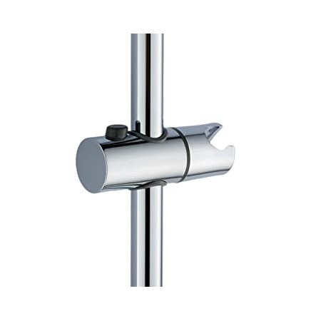 STAFFA DI SUPPORTO PER ASTA DOCCIA 25 MM SCORREVOLE UNIVERSALE SALISCENDI CROMATO CON FORO