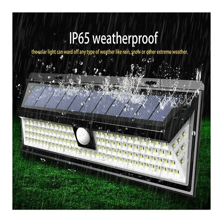 Faretto solare esterno 190 LED SMD luce di emergenza sensore di movimento 