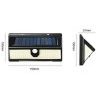 Hongu Faretto solare esterno 190 LED SMD luce di emergenza sensore ...