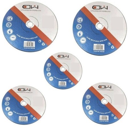 5 dischi lamelle superficie bombata per smerigliatrici 125 mm grana P60 metalli legno