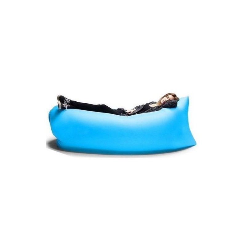 Sofà lettino gonfiabile materassino pouf a sacco letto ad aria sdraio portatile