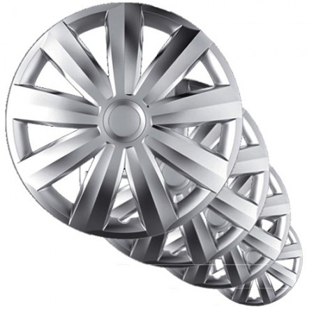 Copricerchi borchie coppa ruote 15'' plastica cromata  auto ruote cerchione 15