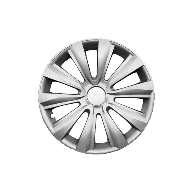 Copricerchi borchie coppa ruote 13'' plastica cromata auto ruote ce...