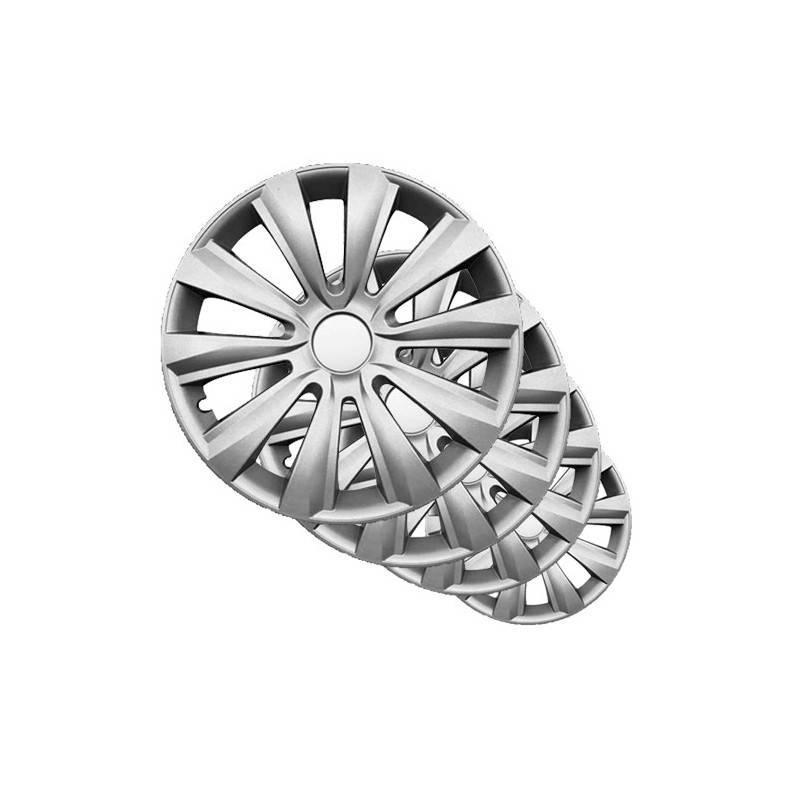 Copricerchi borchie coppa ruote 15'' plastica cromata  auto ruote cerchione 15