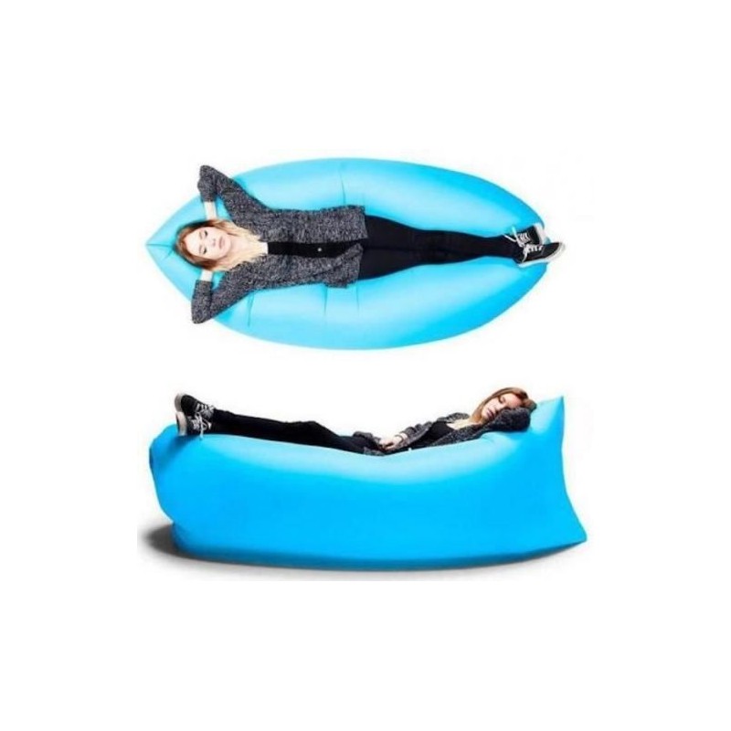 Sofà lettino gonfiabile materassino pouf a sacco letto ad aria sdraio portatile