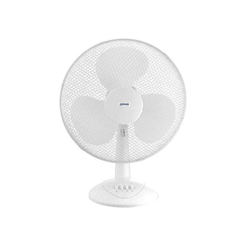 Ventilatore da tavolo cm 30 oscillante 40 W 3 velocità bianco zephir PBI30