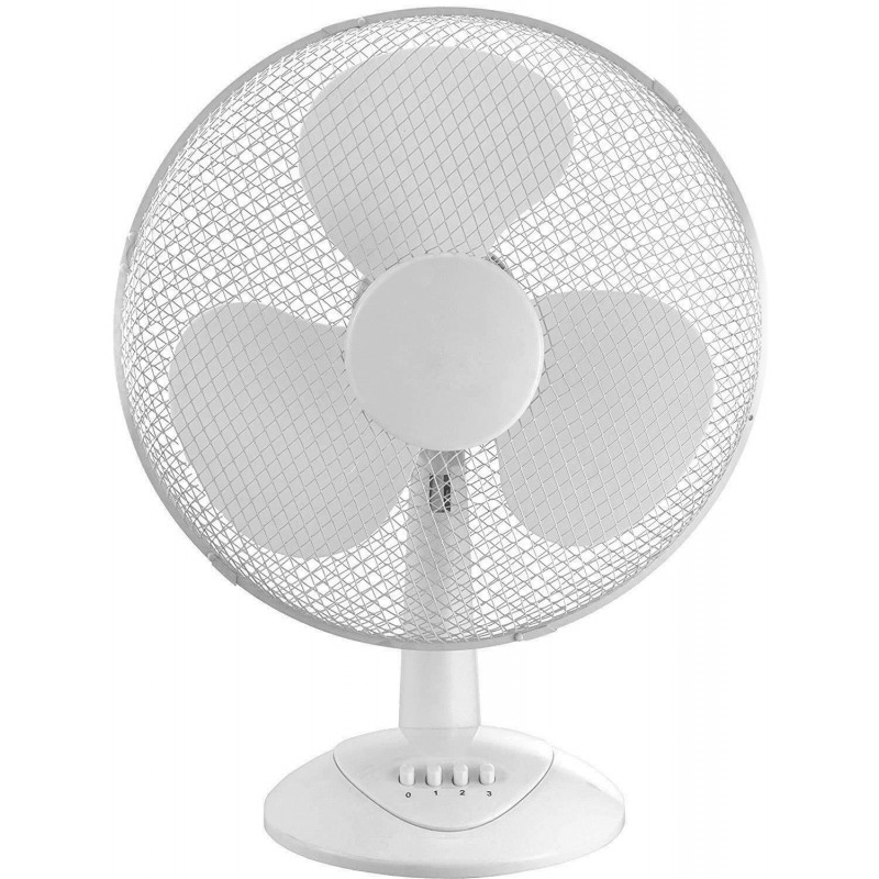 Ventilatore da tavolo cm 40 oscillante 45 W 3 velocità bianco zephir PBI40