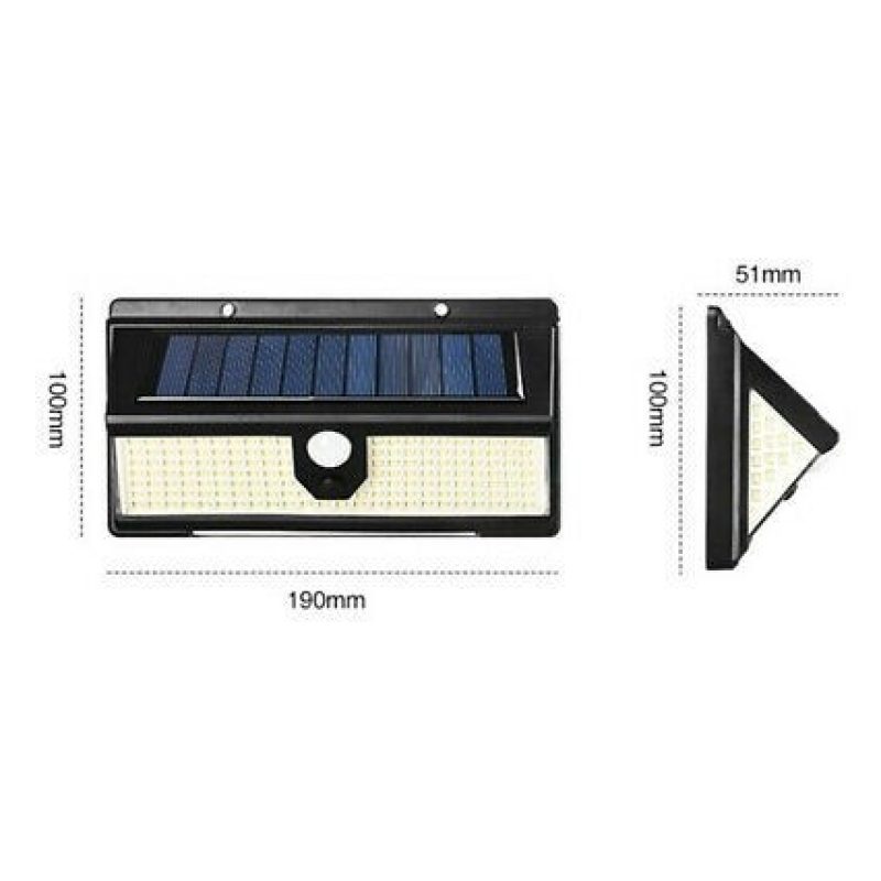 DOBO Faretto LED 190SMD impermeabile ip65 pannello solare sensore m...