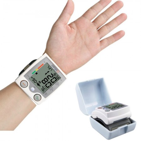 Misuratore di pressione da polso Sfigmomanometro digitale da polso