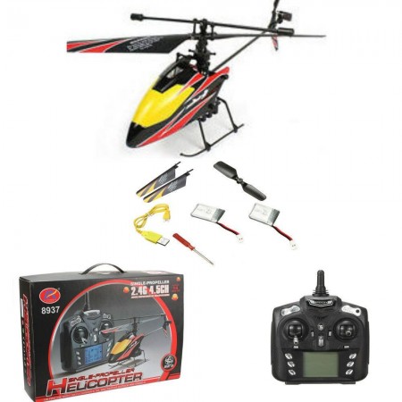 Elicottero radiocomandato 4.5 canali drone giroscopio led 2 batterie e ricambi