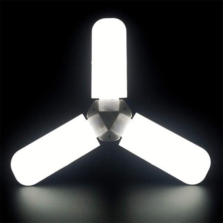 Lampada Pieghevole antizanzare LED Bianco Freddo 6500k deformabile 3 pannelli