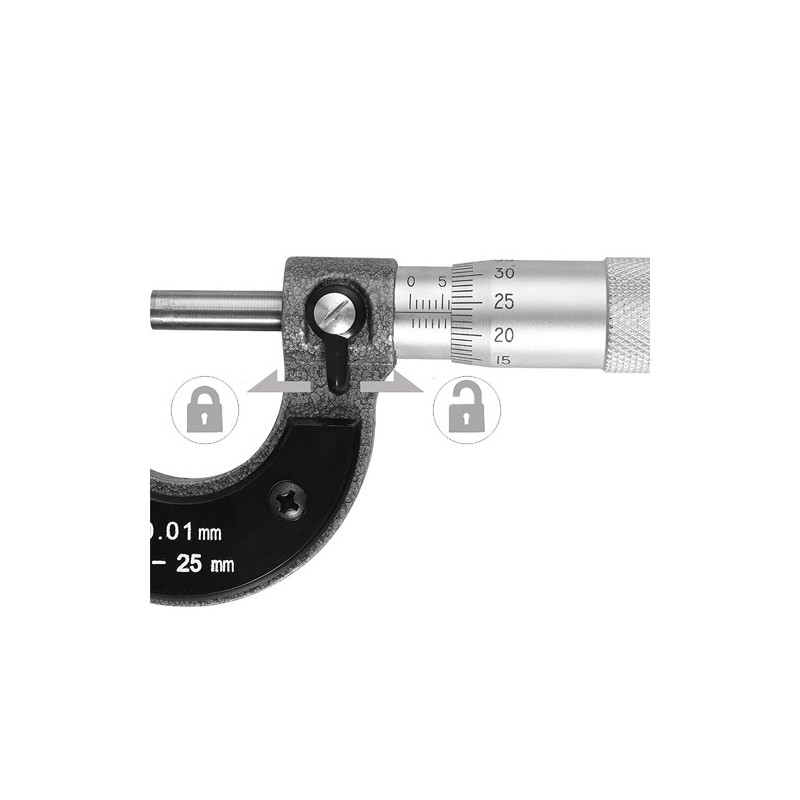 Iron Micrometro Meccanico 0-25mm Calibro Esterno Metrico Graduazion...