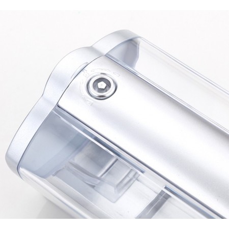 Dispenser Erogatore Sapone Liquido da Parete Muro Bagno ABS 380 ml argento
