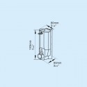 Dispenser Erogatore Sapone Liquido da Parete Muro Bagno ABS 380 ml argento