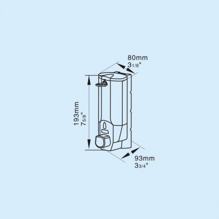 Dispenser Erogatore Sapone Liquido da Parete Muro Bagno ABS 380 ml argento