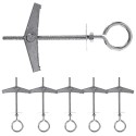 Tasselli farfalla 6 pezzi occhiello chiuso M4 fissaggio soffitto occhiello 12mm