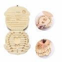 Box in legno porta dentini da latte per maschietto e femminuccia denti bambini bambino bambina cofanetto