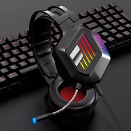 Cuffie gaming con microfono per PS4 PC con LED RGB Andowl Q-E8 multi giocatore