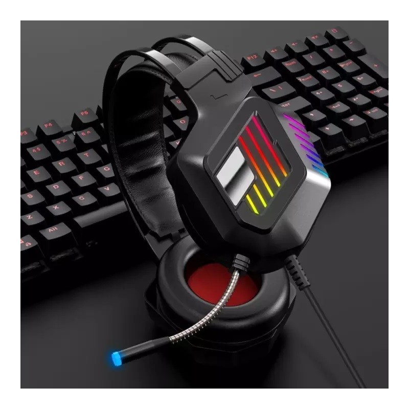 Andowl Cuffie gaming con microfono per PS4 PC con LED RGB Andowl Q-...