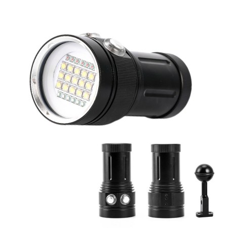 Torcia Led luce fotografica subacquea multifunzione interruttore luce rossa blu