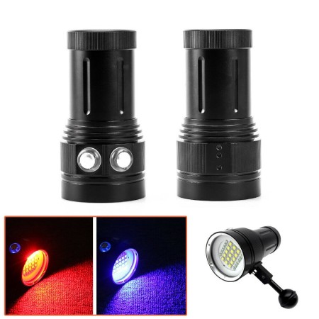 Torcia Led luce fotografica subacquea multifunzione interruttore luce rossa blu