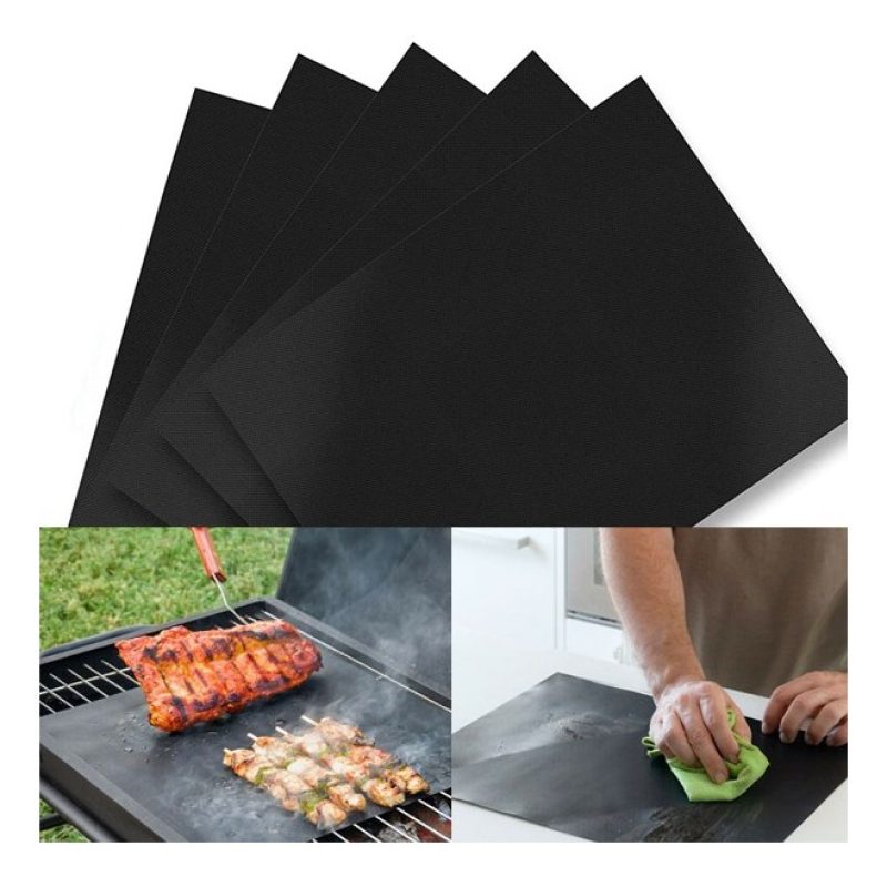 DOBO 5 x tappetino barbecue BBQ forno antiaderente riutilizzabile l...