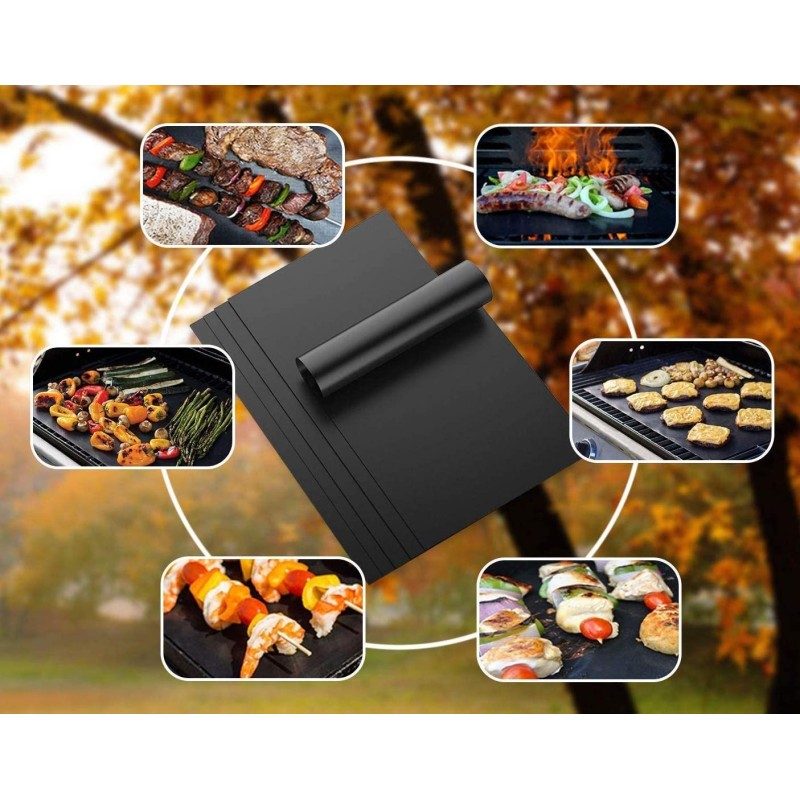 DOBO 5 x tappetino barbecue BBQ forno antiaderente riutilizzabile l...