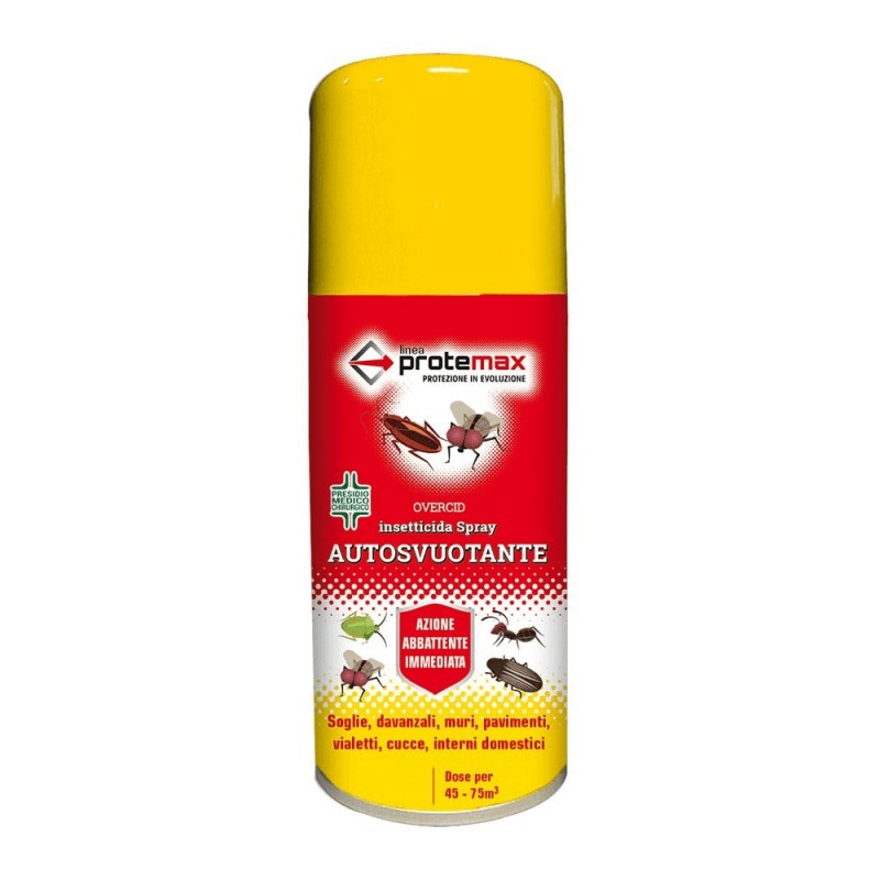 Protemax OVERCID insetticida spray autosvuotante 150ml per insetti striscianti