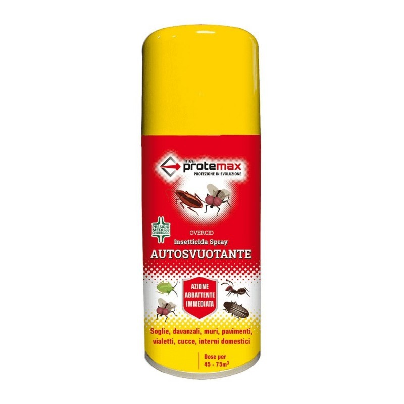 Protemax OVERCID insetticida spray autosvuotante 150ml per insetti striscianti