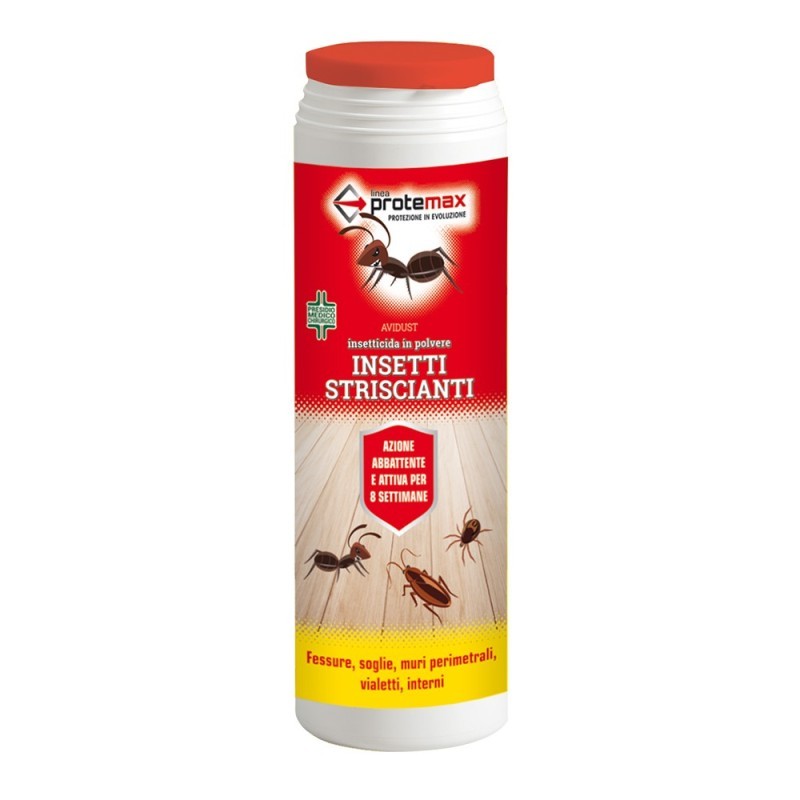 Insetticida in polvere PROTEMAX Formiche Scarafaggi pulci 200gr spargiprodotto