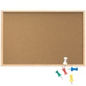 Lavagna BACHECA in Sughero 50x70cm Cornice Legno ufficio cameretta più 5 puntine