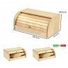 Hongu Portapane in Legno Con Serrandina Colore Chiaro 16.5x38.5x24....