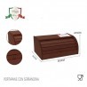 Hongu Portapane in Legno Con Serrandina Colore scuro 16.5x38.5x24.5...