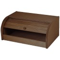 Portapane in Legno Con Serrandina Colore scuro 16.5x38.5x24.5h Cm Cucina Casa