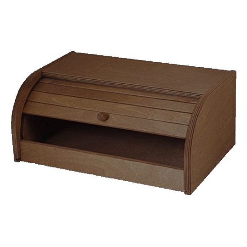 Hongu Portapane in Legno Con Serrandina Colore scuro 16.5x38.5x24.5...