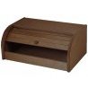 Hongu Portapane in Legno Con Serrandina Colore scuro 16.5x38.5x24.5...