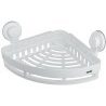 WeHome Mensola da bagno doccia angolare in plastica con ventose ces...