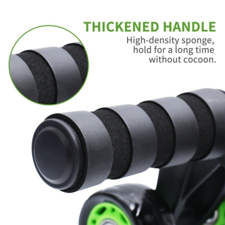 Attrezzo per Addominali 4 Ruote Palestra con Tappetino Fitness Esercizi Ruota