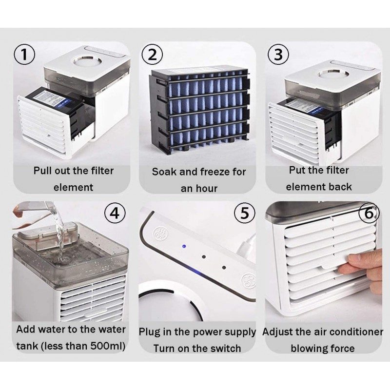 DOBO Mini ventilatore raffrescatore condizionatore purificatore umi...