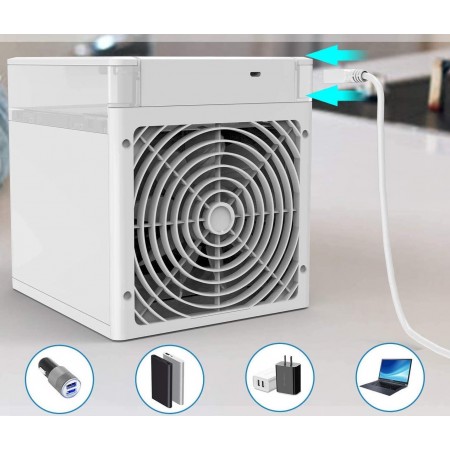 Mini ventilatore raffrescatore condizionatore purificatore umidificatore con 7 colori aria fresca purifica