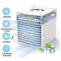 Mini ventilatore raffrescatore condizionatore purificatore umidificatore con 7 colori aria fresca purifica