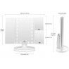 DOBO Specchio Trucco Cura della Pelle ante 22 LED 360° 1x 2x 3x int...