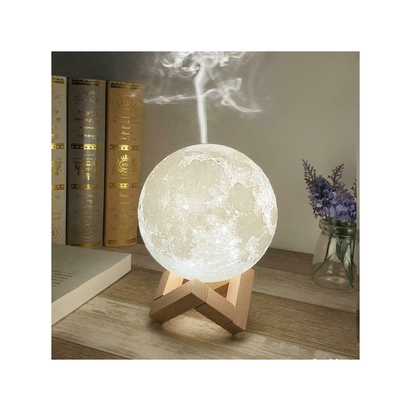Umidificatore lampada luna luce led aromaterapia diffusore aromi purificatore