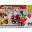 Costruzioni giocattolo per bambini camion dei pompieri con personaggio 132 PZ 3+