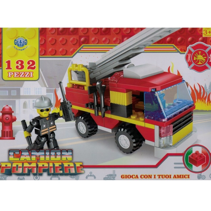 Dolce Casa Costruzioni giocattolo per bambini camion dei pompieri c...